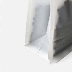 Пакет з плоским дном і віконцем білий