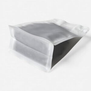 Пакет з плоским дном і віконцем білий